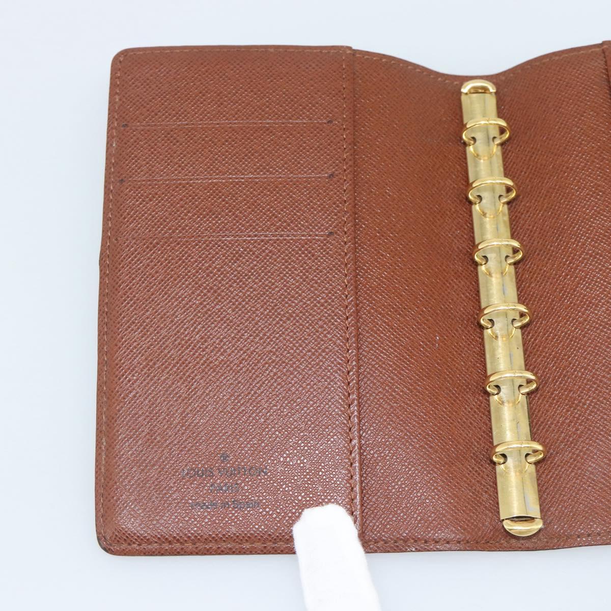 LOUIS VUITTON Monogram Agenda PM Day Planner Cover R20005 LV Auth 186064A