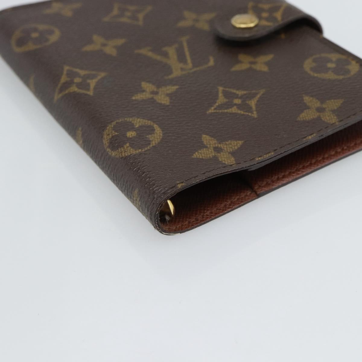 LOUIS VUITTON Monogram Agenda PM Day Planner Cover R20005 LV Auth 186064A