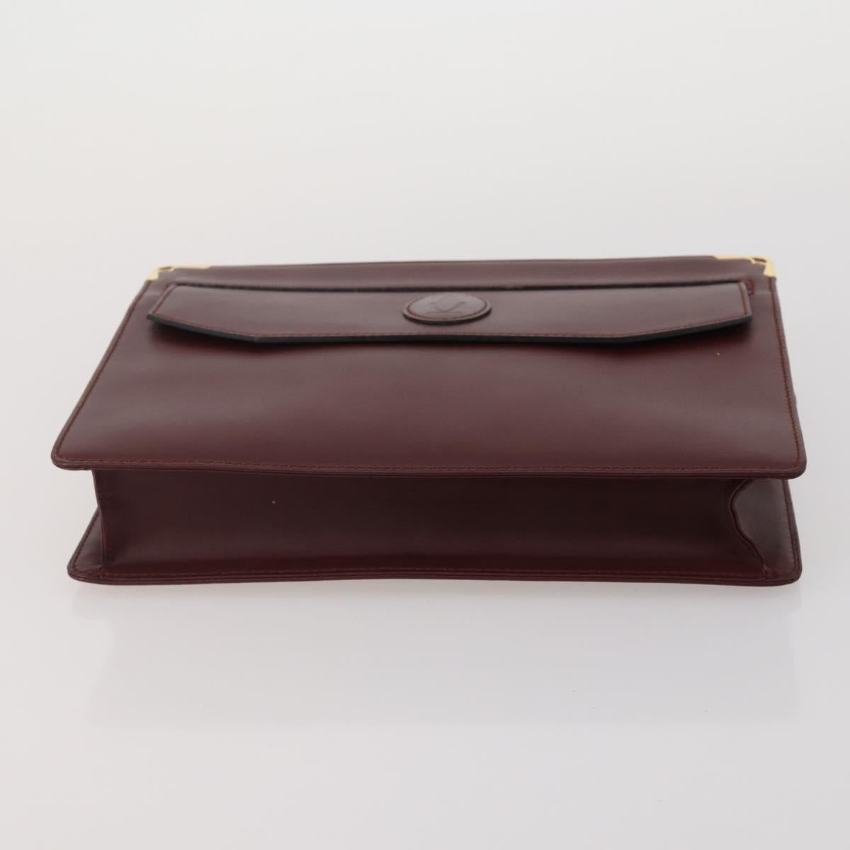 Burberrys Burberry Cartier Bag PVC Leather 4 Set Brown Bordeaux Auth 186068