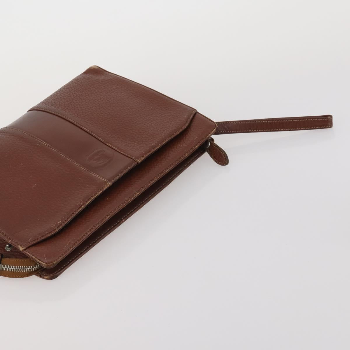 Burberrys Burberry Cartier Bag PVC Leather 4 Set Brown Bordeaux Auth 186068