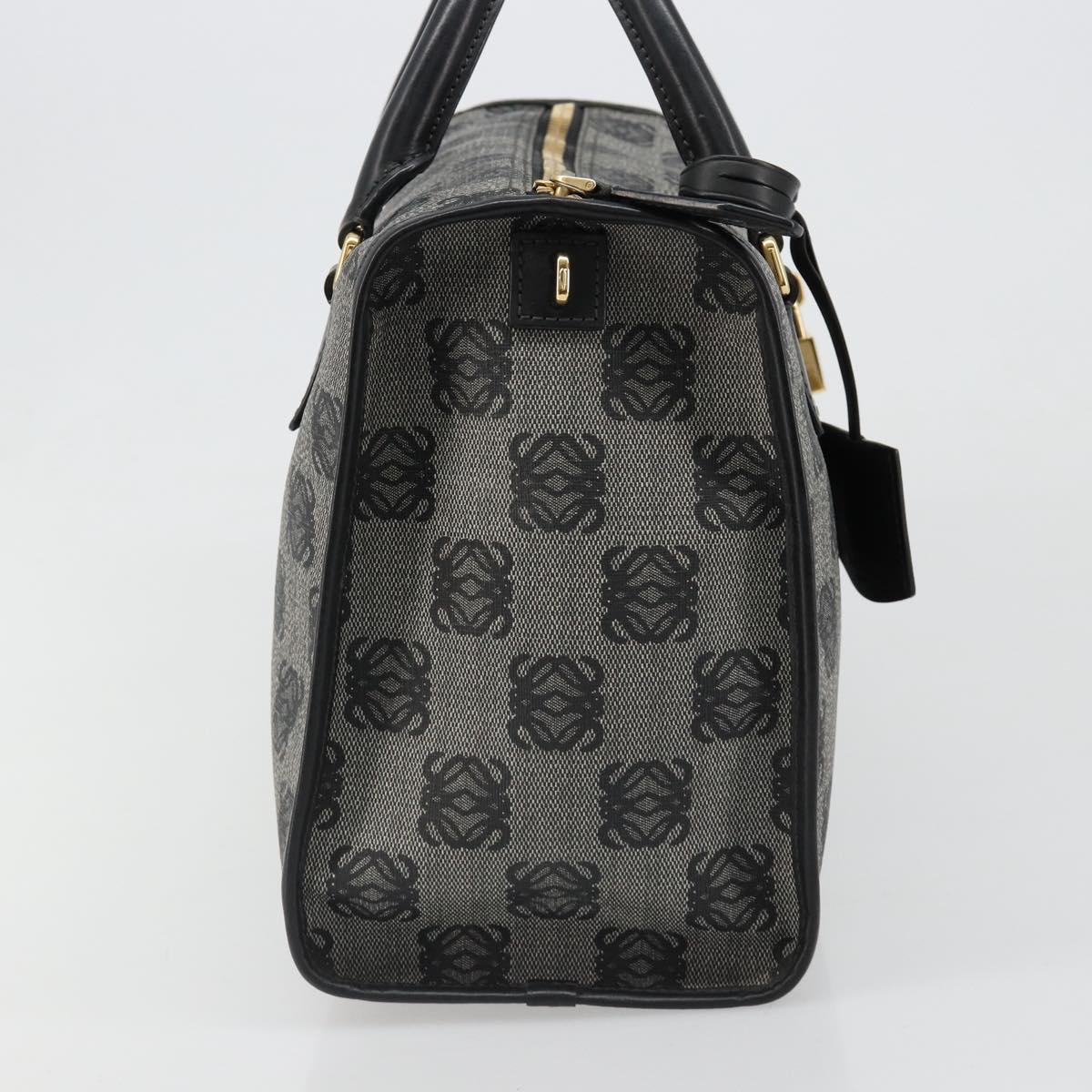LOEWE Anagram Amazona 36 Hand Bag PVC Black Gold Auth 186081A