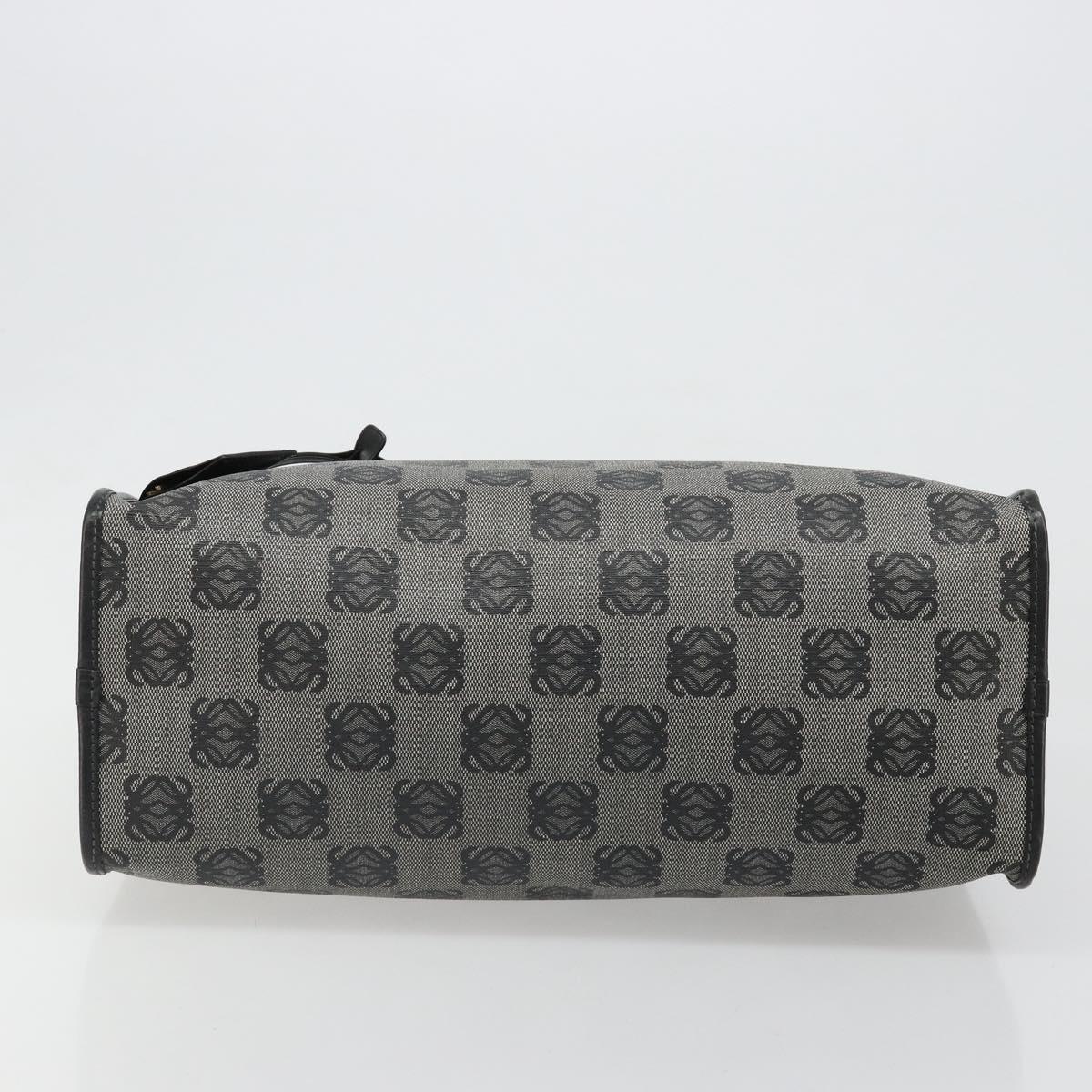 LOEWE Anagram Amazona 36 Hand Bag PVC Black Gold Auth 186081A