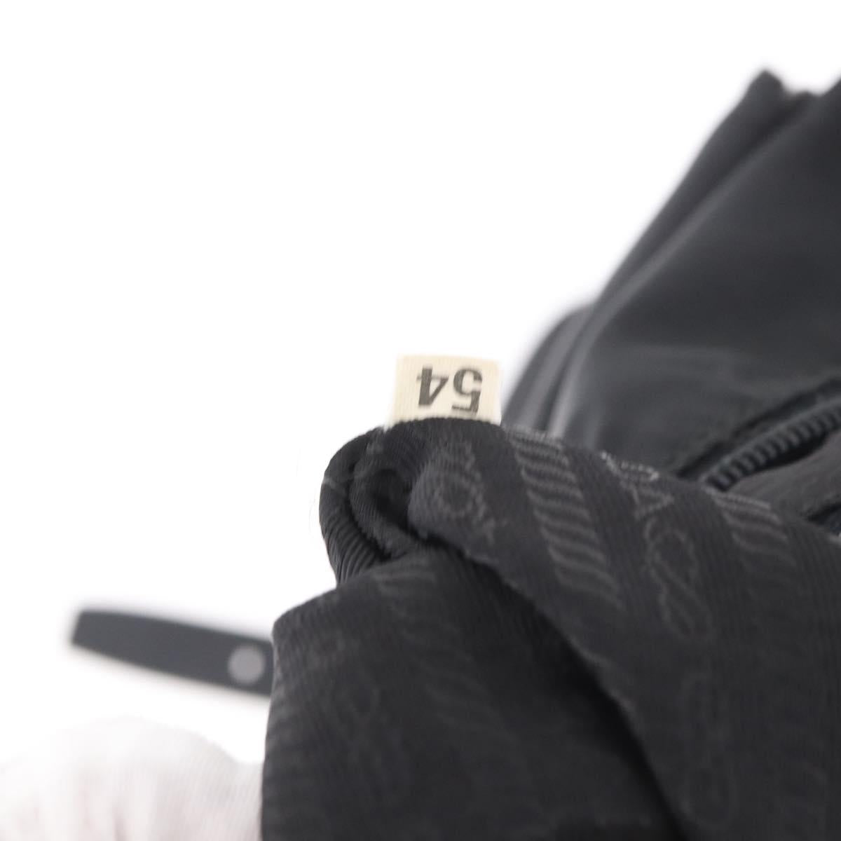 PRADA Shoulder Bag Nylon Black Silver Auth 186088A