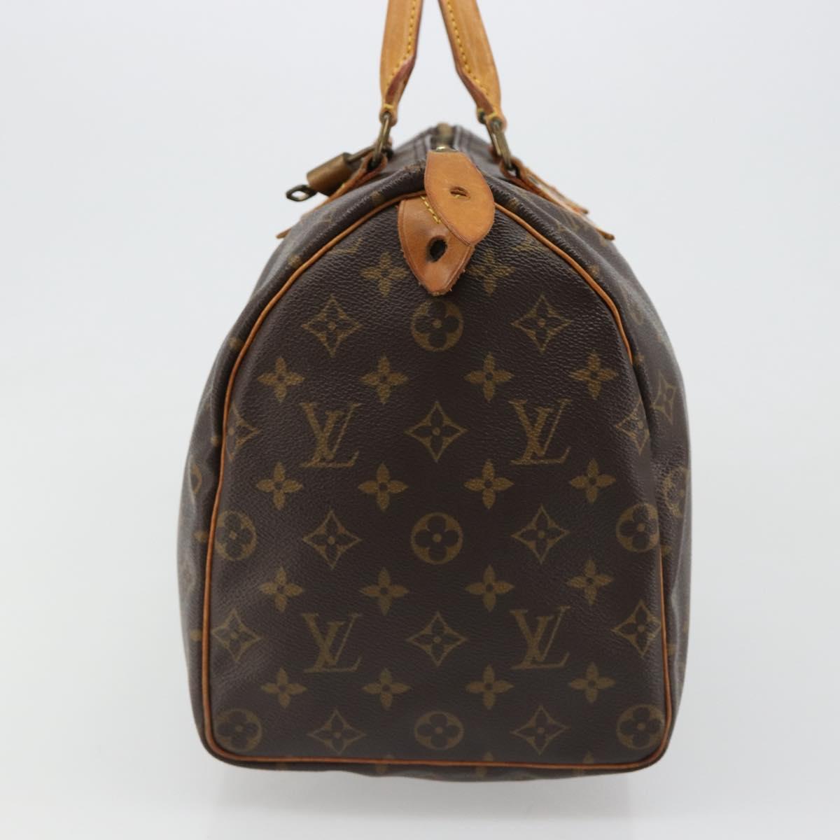 LOUIS VUITTON Monogram Speedy 35 Hand Bag M41524 LV Auth 186099A