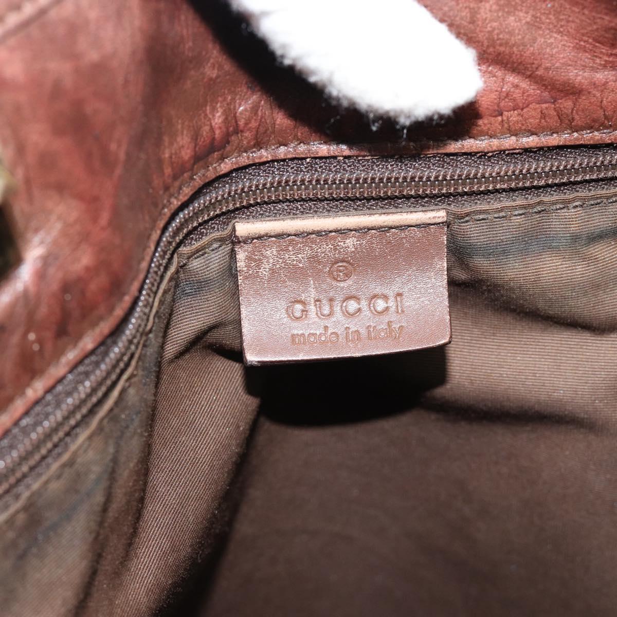 GUCCI GG Canvas Tote Bag Brown Gold 002 1097 Auth 186104