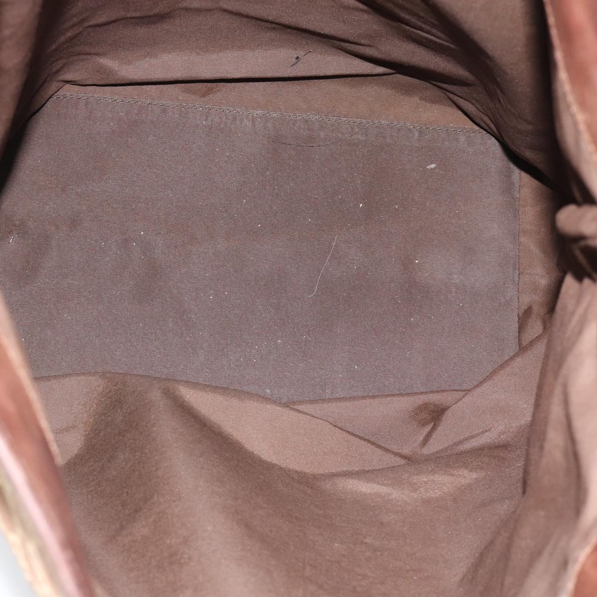 GUCCI GG Canvas Tote Bag Brown Gold 002 1097 Auth 186104