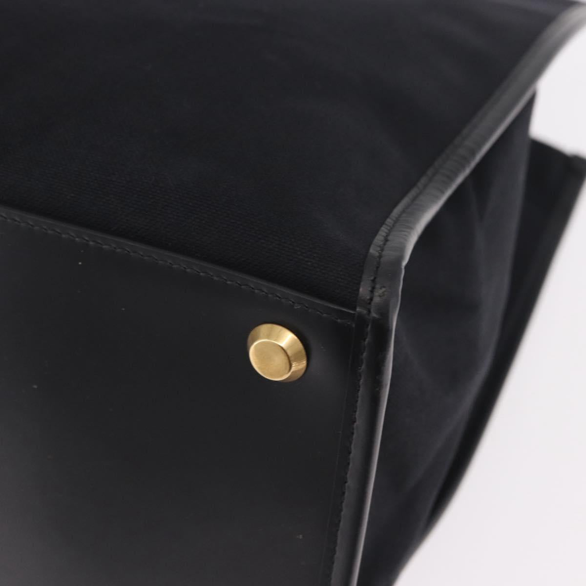 BALENCIAGA Hand Bag Canvas 2way Black Gold 671403 Auth 186106M