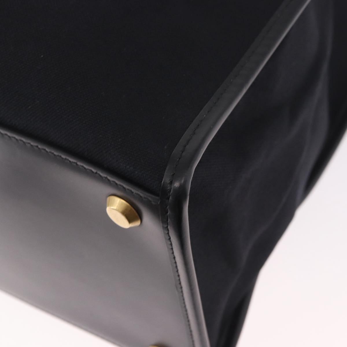 BALENCIAGA Hand Bag Canvas 2way Black Gold 671403 Auth 186106M