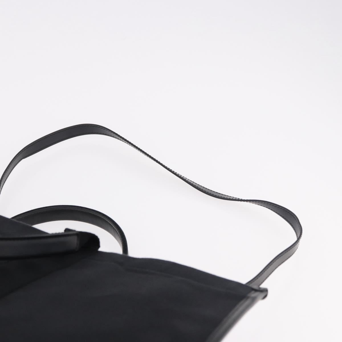 BALENCIAGA Hand Bag Canvas 2way Black Gold 671403 Auth 186106M