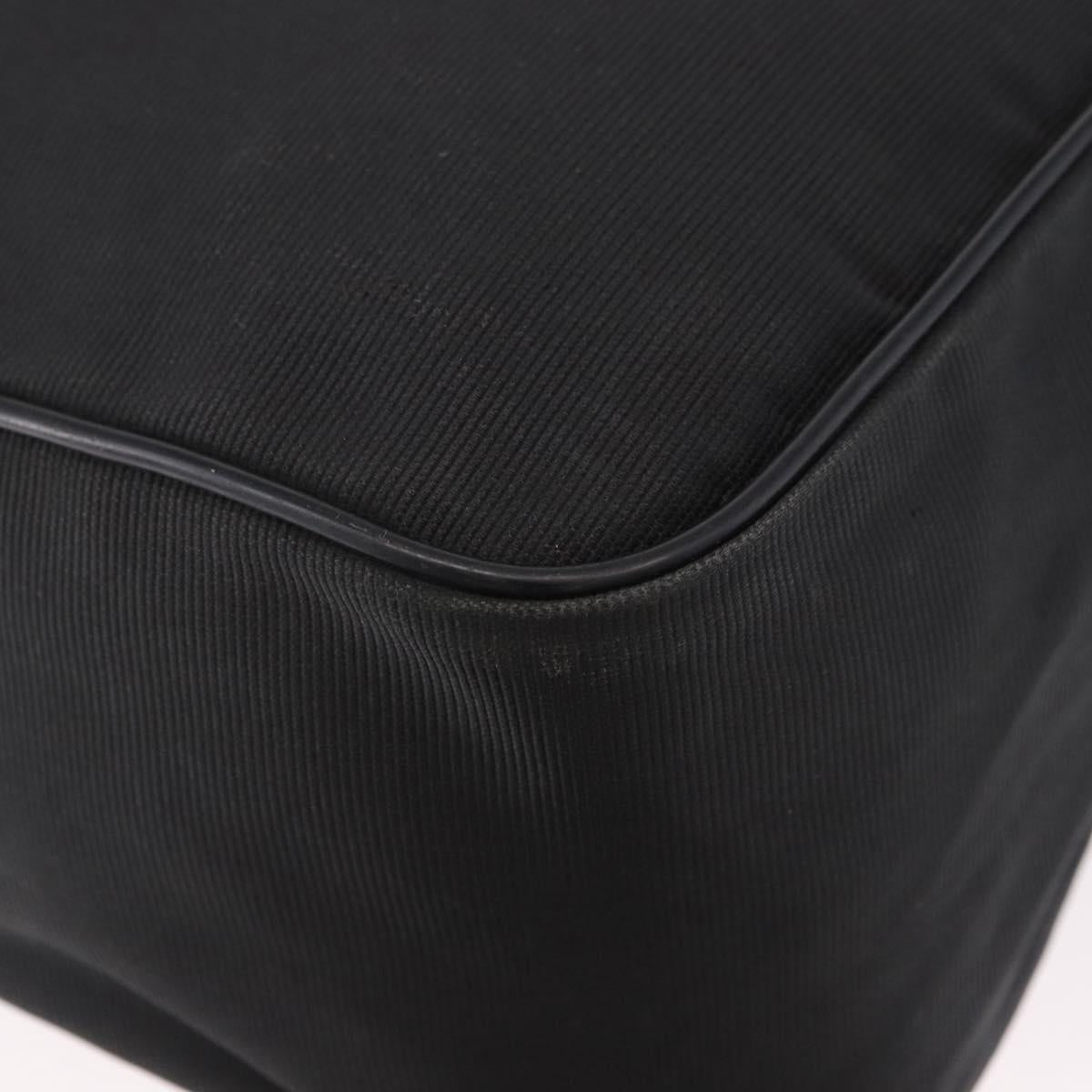 FENDI Shoulder Bag Canvas Black Gold Auth 186111