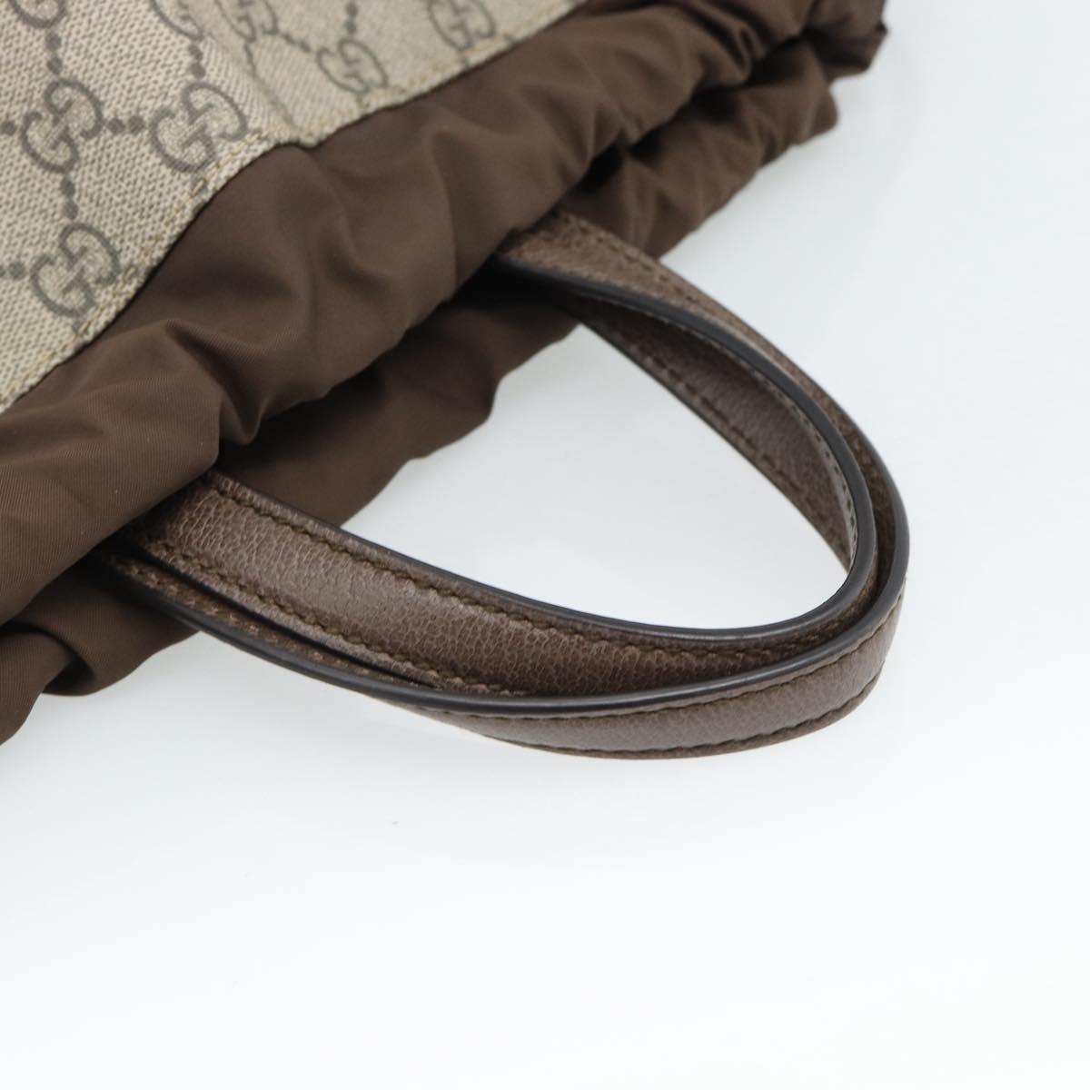 GUCCI GG Supreme Backpack PVC 2way Beige 473872 Auth 186117M