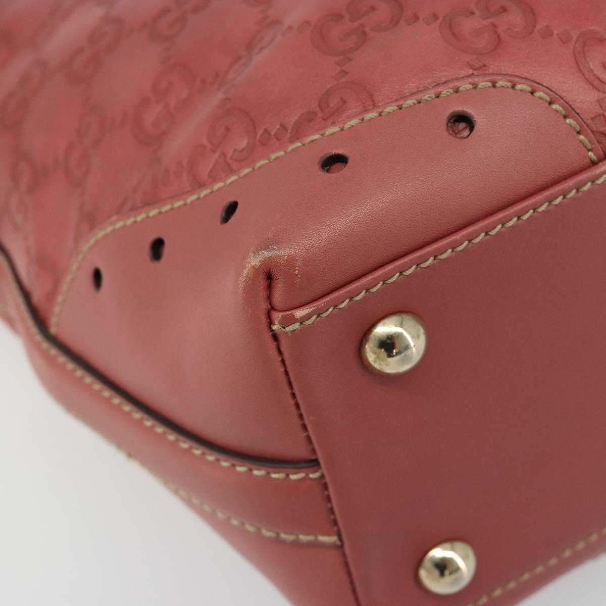 GUCCI GG Canvas Guccissima Tote Bag Leather Pink Gold 145994 Auth 186120A