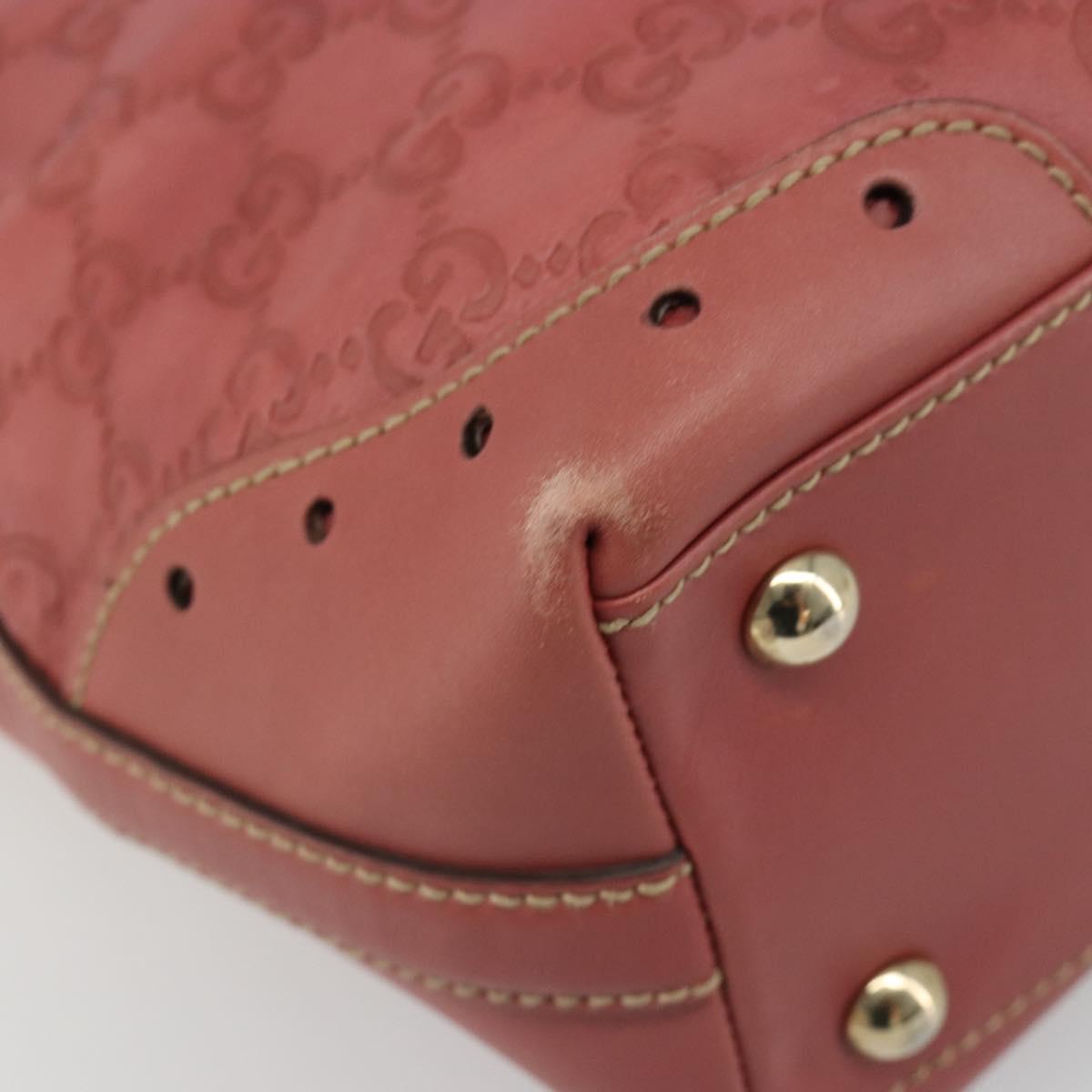 GUCCI GG Canvas Guccissima Tote Bag Leather Pink Gold 145994 Auth 186120A