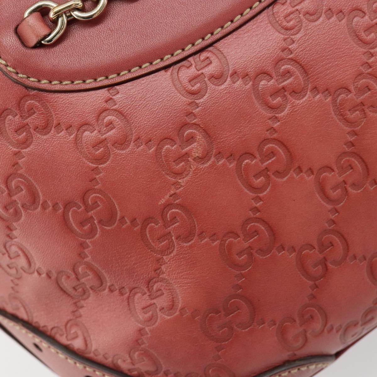 GUCCI GG Canvas Guccissima Tote Bag Leather Pink Gold 145994 Auth 186120A
