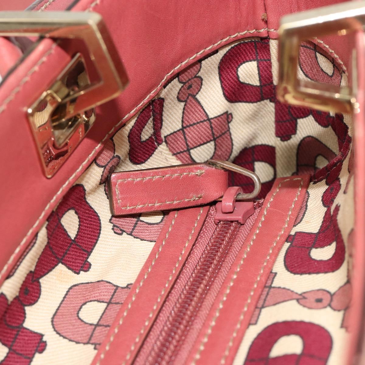 GUCCI GG Canvas Guccissima Tote Bag Leather Pink Gold 145994 Auth 186120A