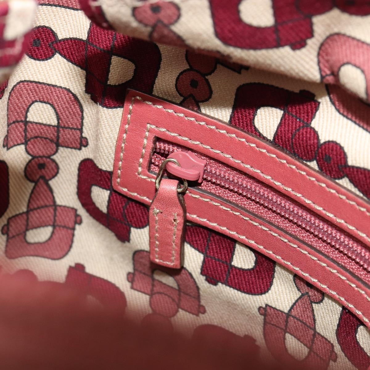 GUCCI GG Canvas Guccissima Tote Bag Leather Pink Gold 145994 Auth 186120A