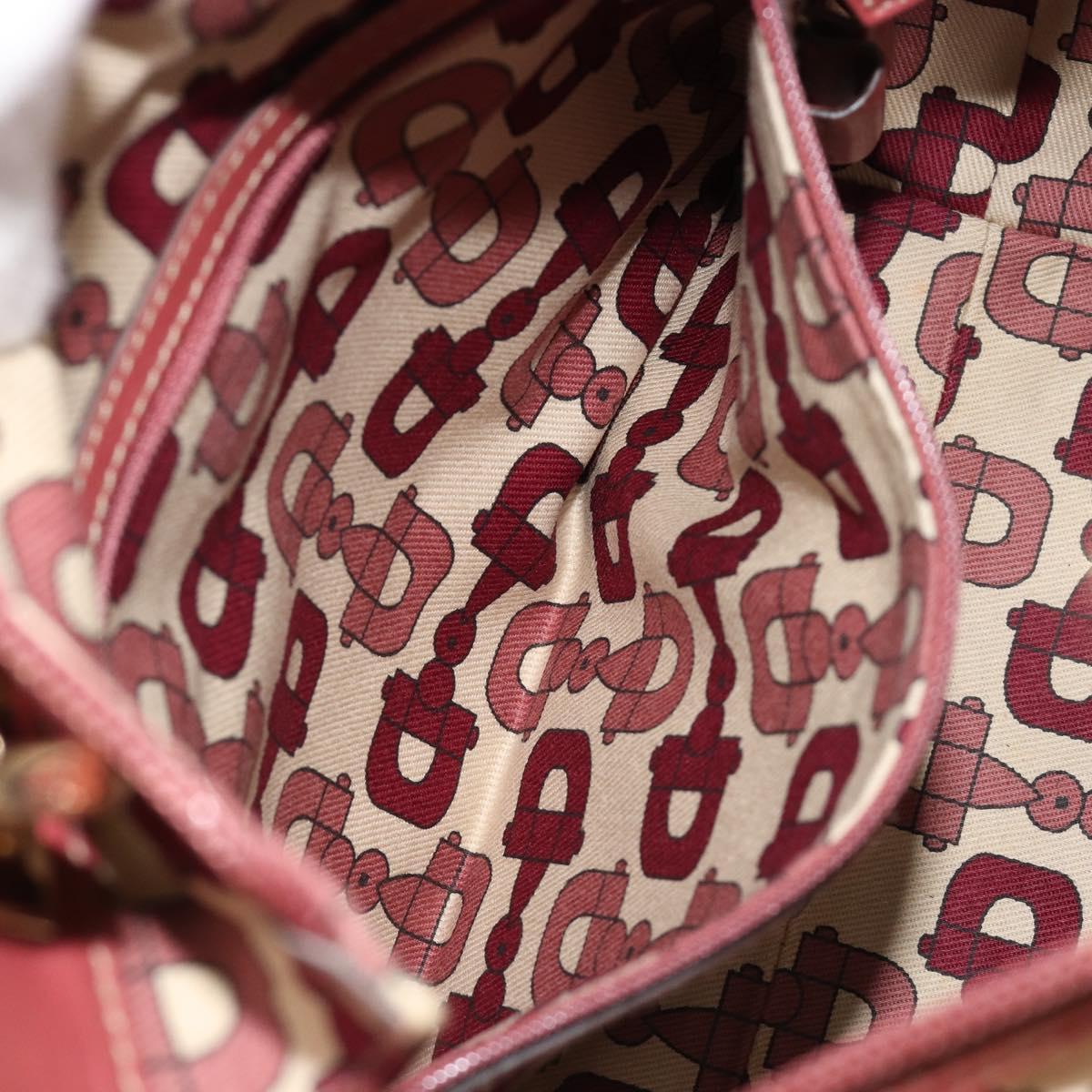 GUCCI GG Canvas Guccissima Tote Bag Leather Pink Gold 145994 Auth 186120A
