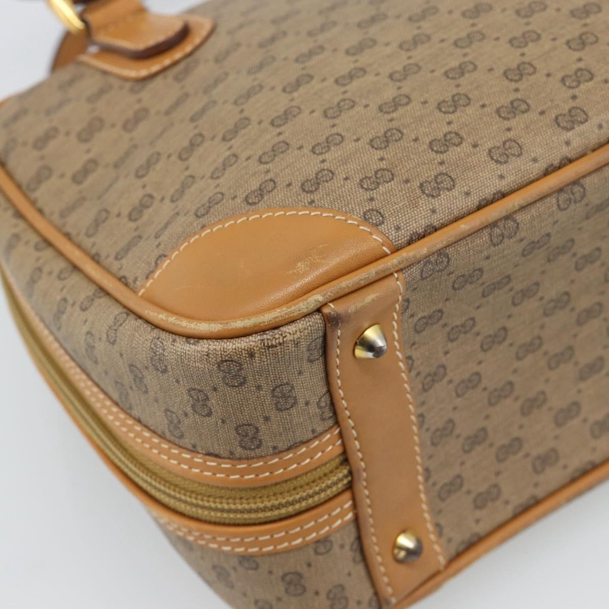 GUCCI Micro GG Supreme Hand Bag PVC Beige Gold 000 39 0030 Auth 186126