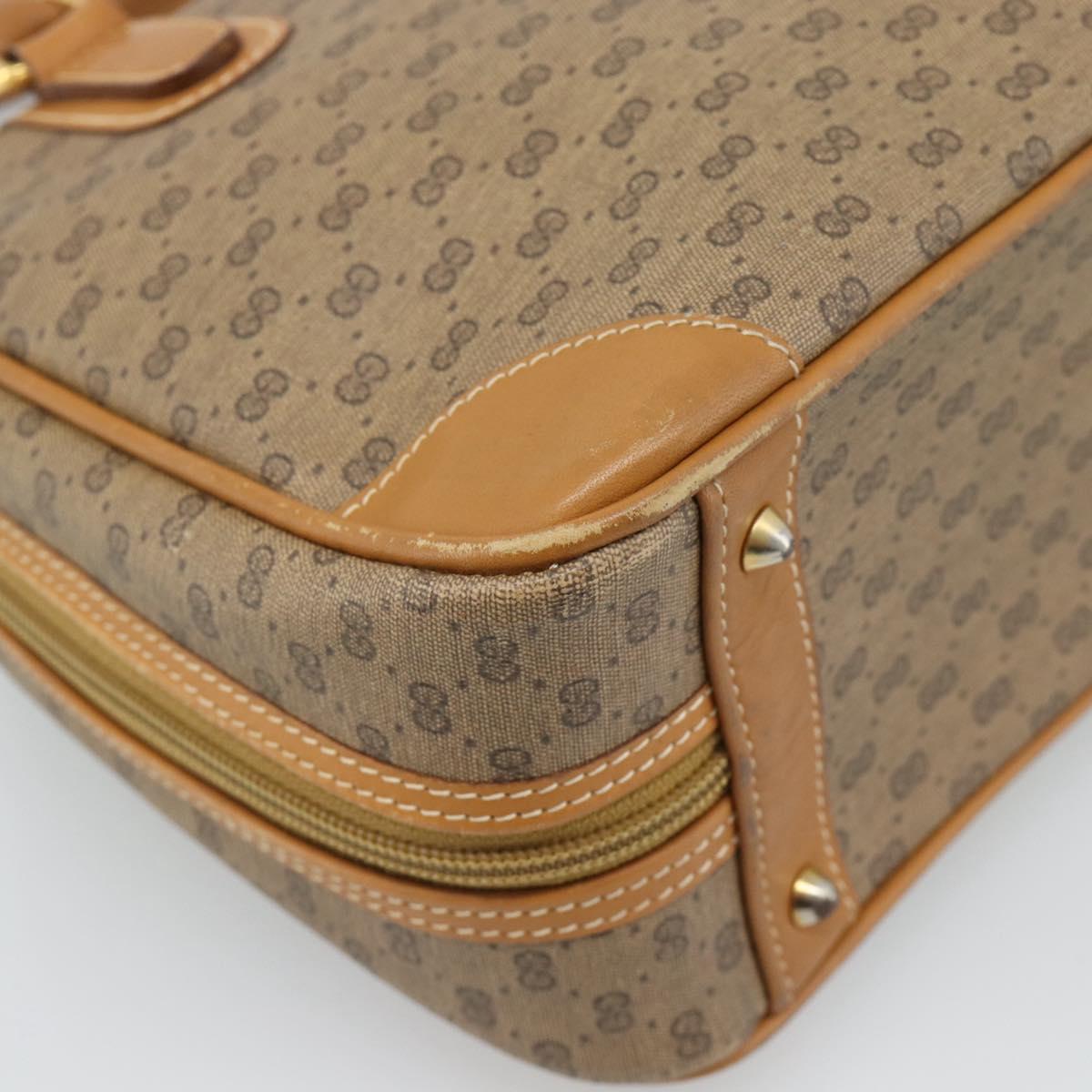 GUCCI Micro GG Supreme Hand Bag PVC Beige Gold 000 39 0030 Auth 186126