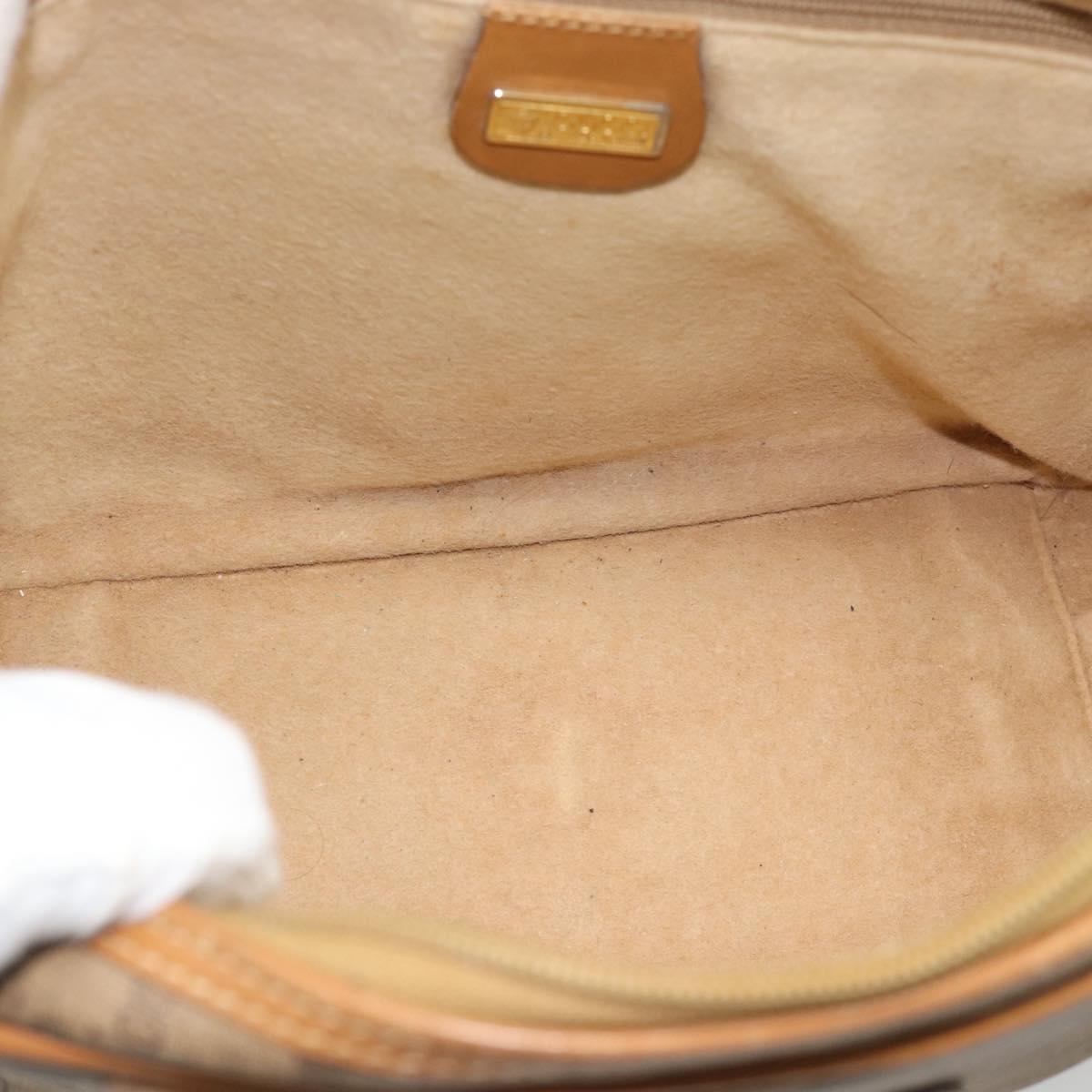 GUCCI Micro GG Supreme Hand Bag PVC Beige Gold 000 39 0030 Auth 186126