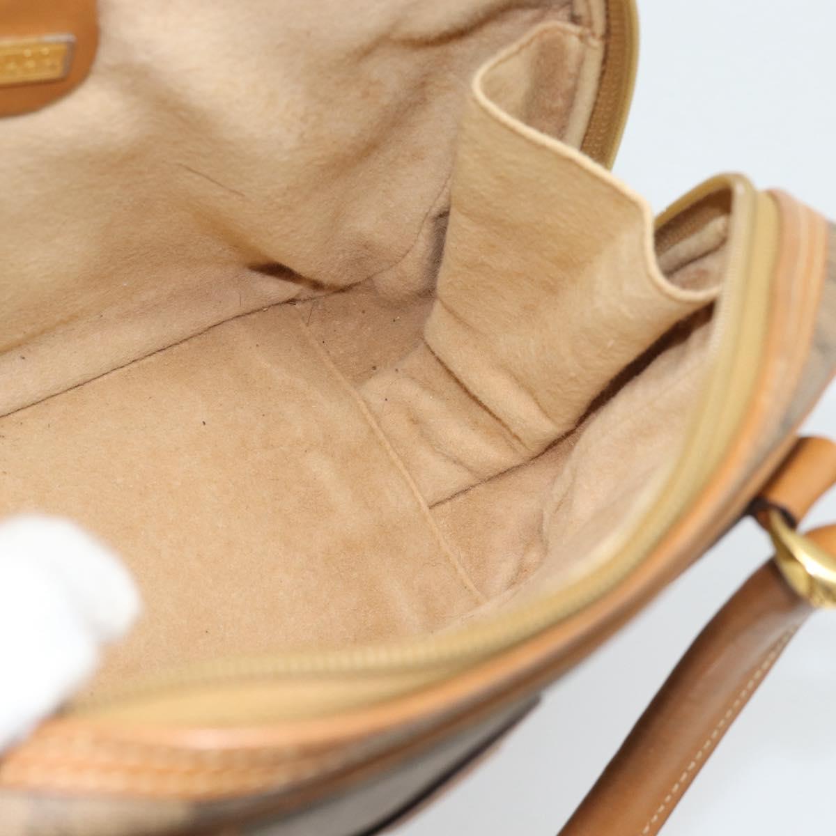 GUCCI Micro GG Supreme Hand Bag PVC Beige Gold 000 39 0030 Auth 186126