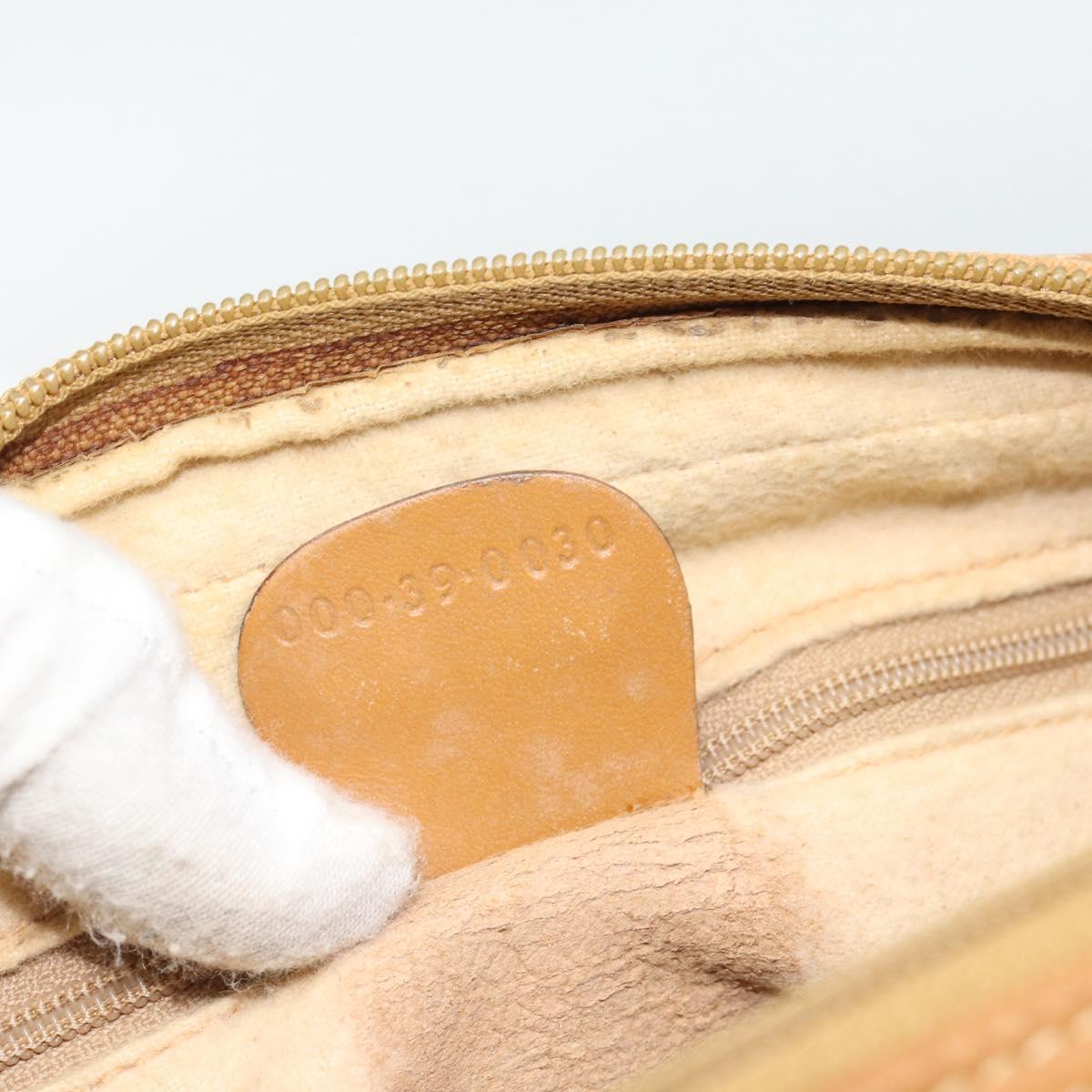 GUCCI Micro GG Supreme Hand Bag PVC Beige Gold 000 39 0030 Auth 186126