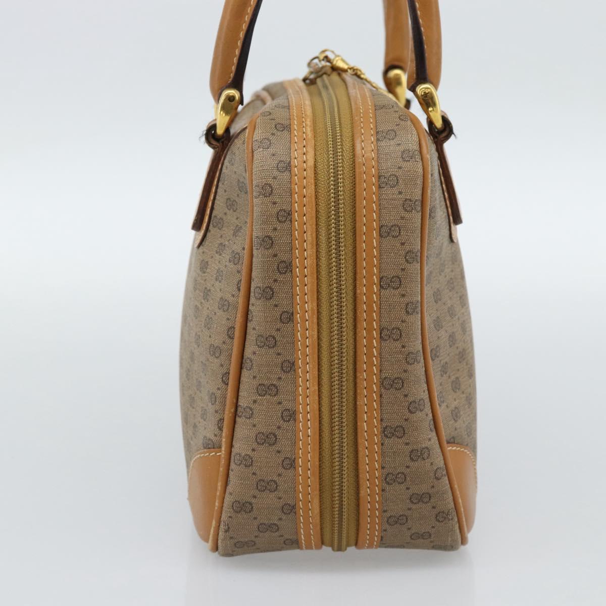 GUCCI Micro GG Supreme Hand Bag PVC Beige Gold 000 39 0030 Auth 186126
