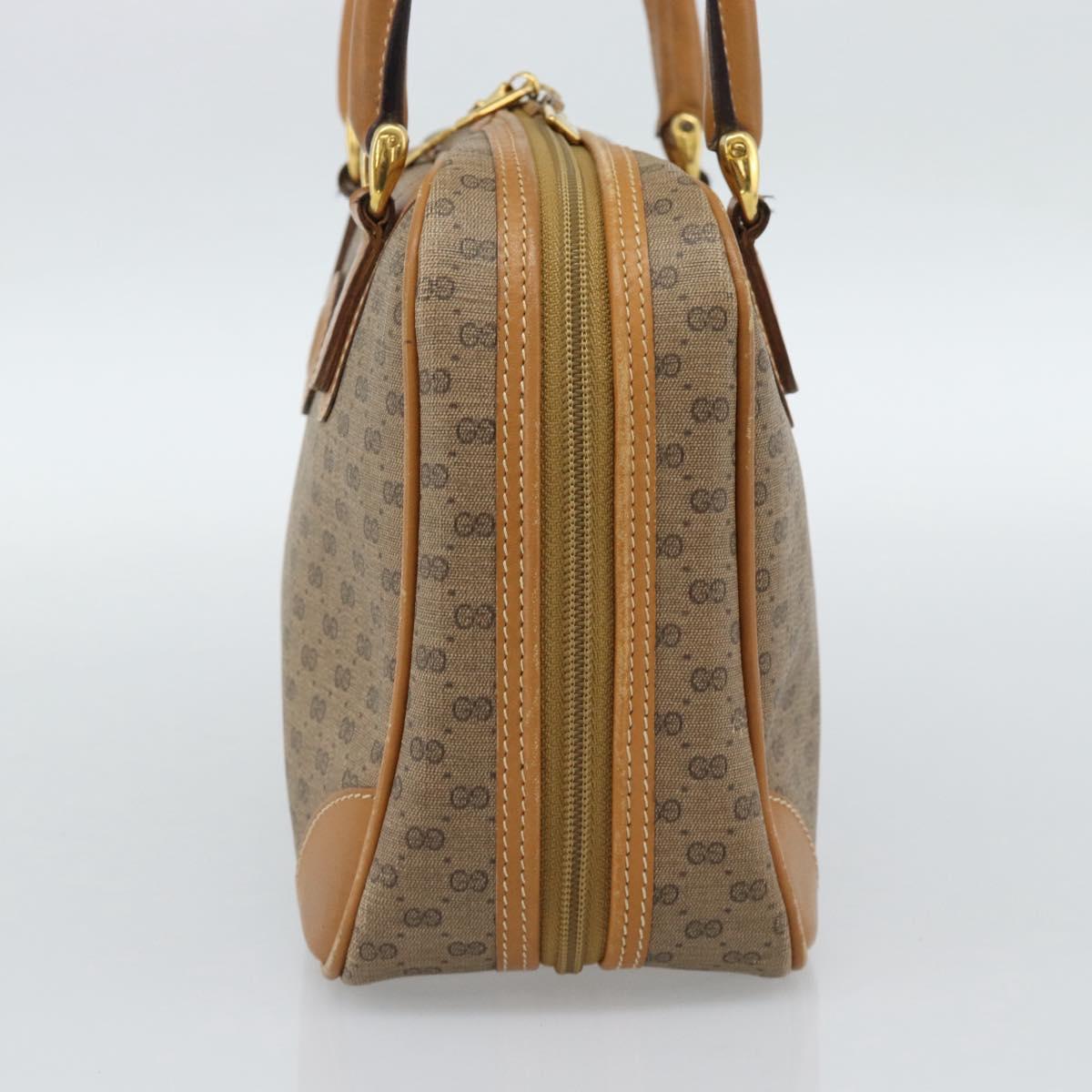 GUCCI Micro GG Supreme Hand Bag PVC Beige Gold 000 39 0030 Auth 186126
