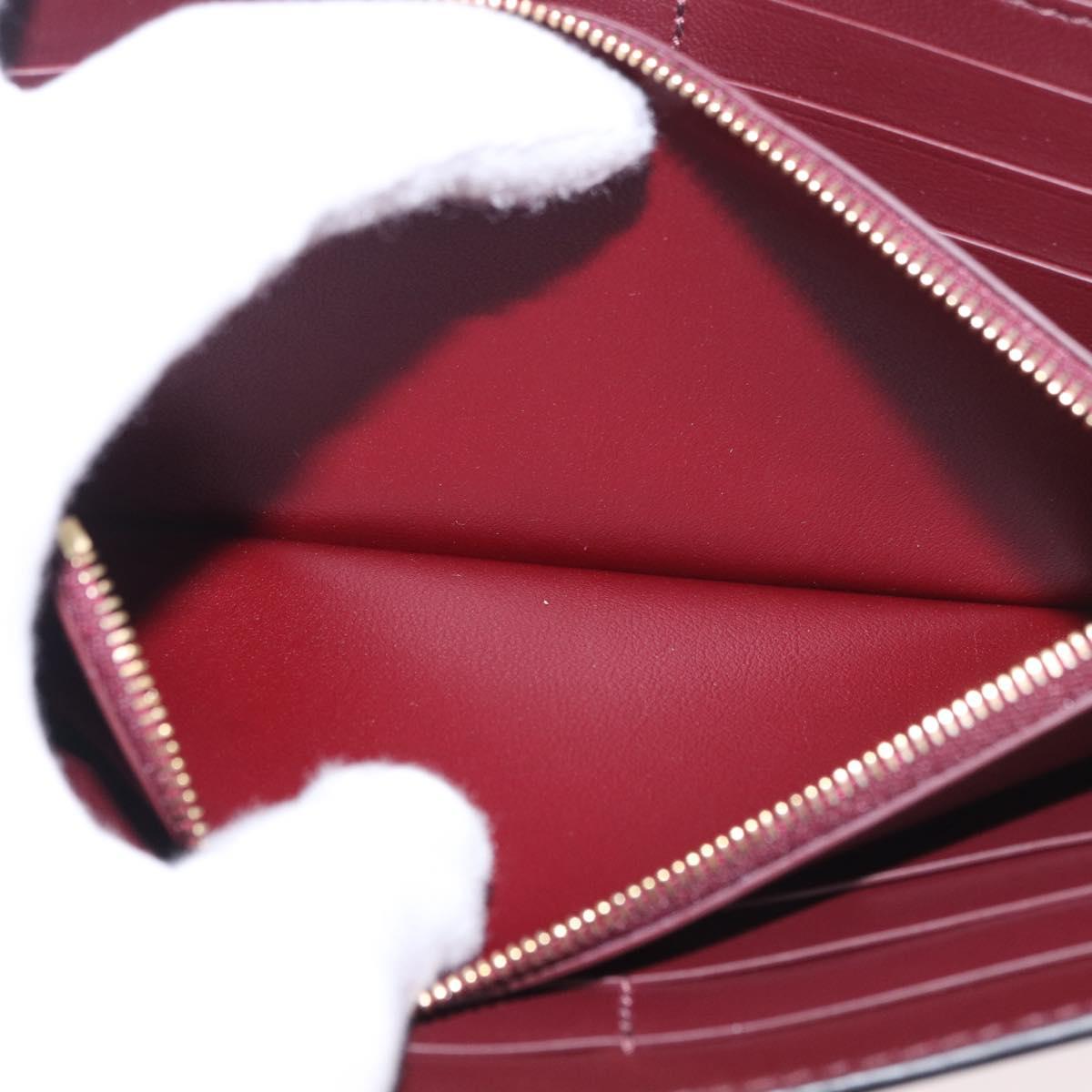 CARTIER Long Wallet Leather Black Gold Auth 186137V