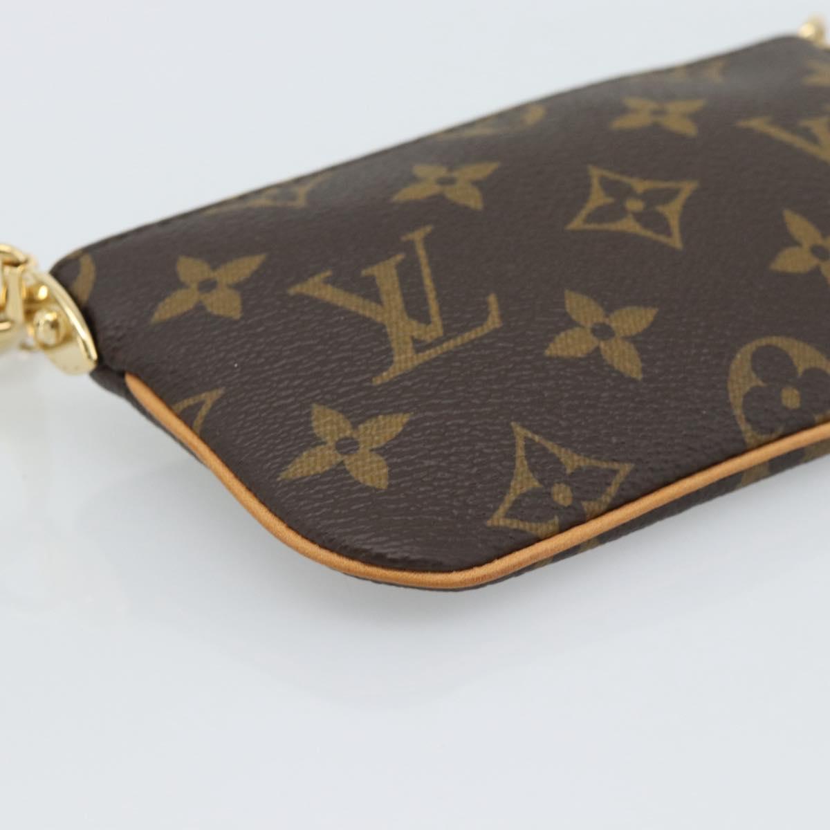 LOUIS VUITTON Monogram Chain Pochette Mila MM Pouch M60094 LV Auth 186142V