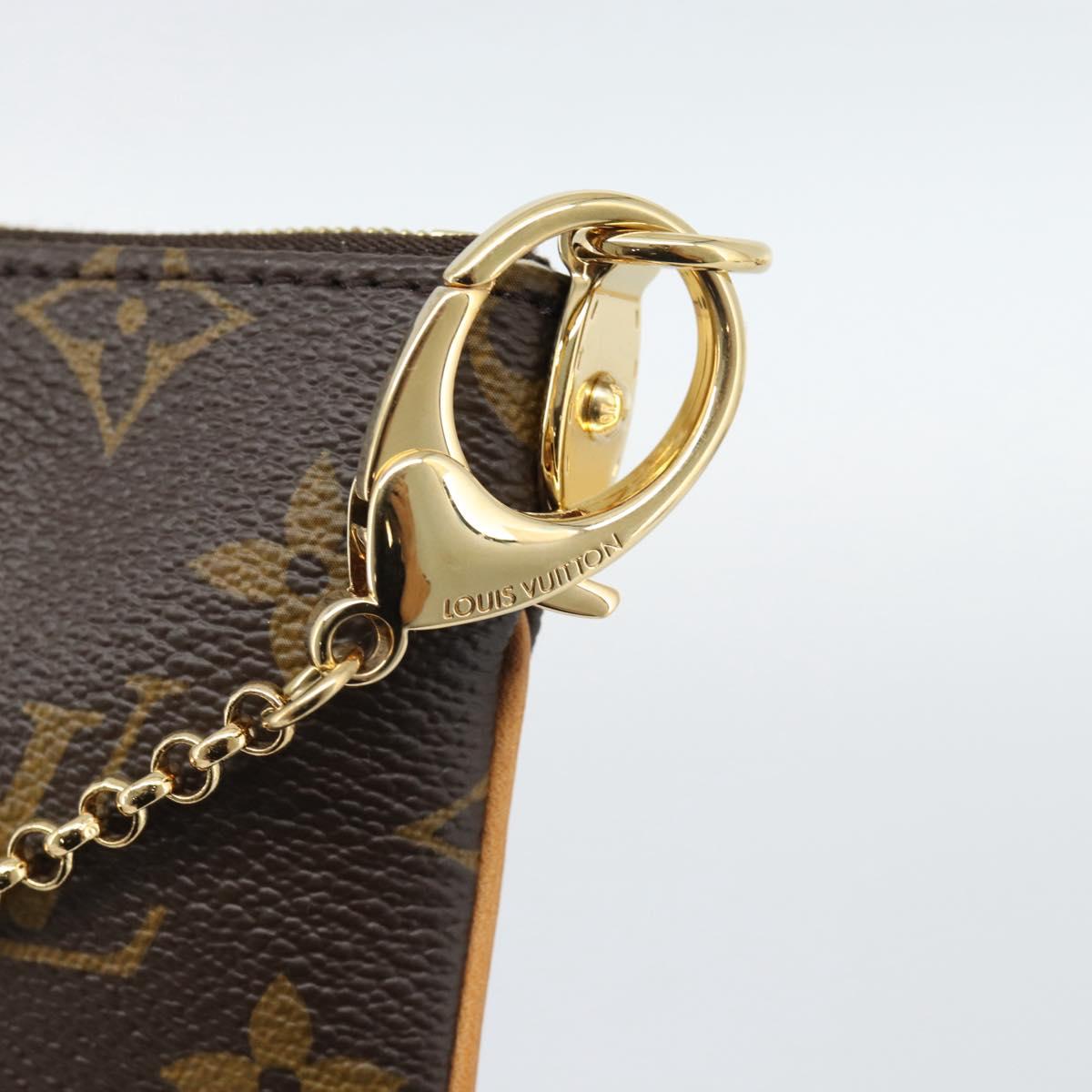 LOUIS VUITTON Monogram Chain Pochette Mila MM Pouch M60094 LV Auth 186142V
