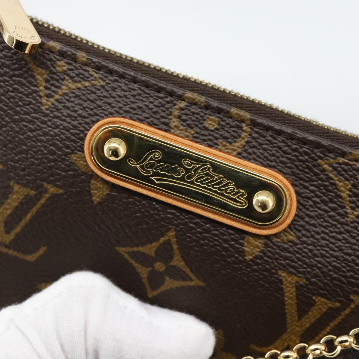 LOUIS VUITTON Monogram Chain Pochette Mila MM Pouch M60094 LV Auth 186142V