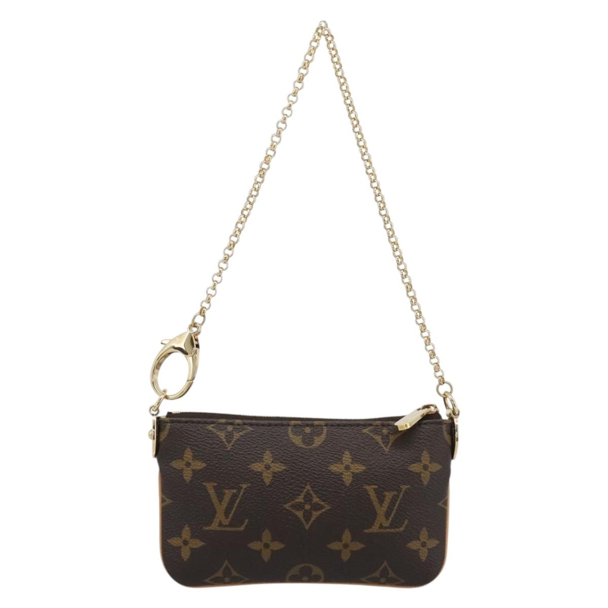 LOUIS VUITTON Monogram Chain Pochette Mila MM Pouch M60094 LV Auth 186142V