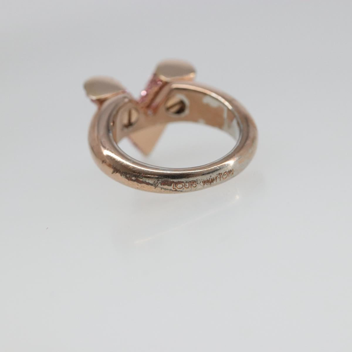 LOUIS VUITTON Essential V Strath Ring metal Pink gold M68194 LV Auth 186143A