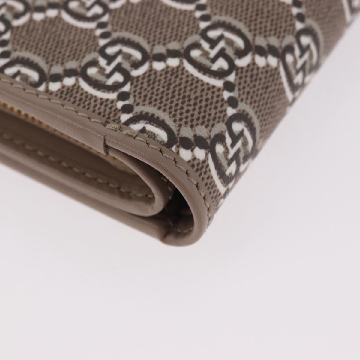 GUCCI GG Supreme Wallet PVC Beige Gold 795060 Auth 186154M
