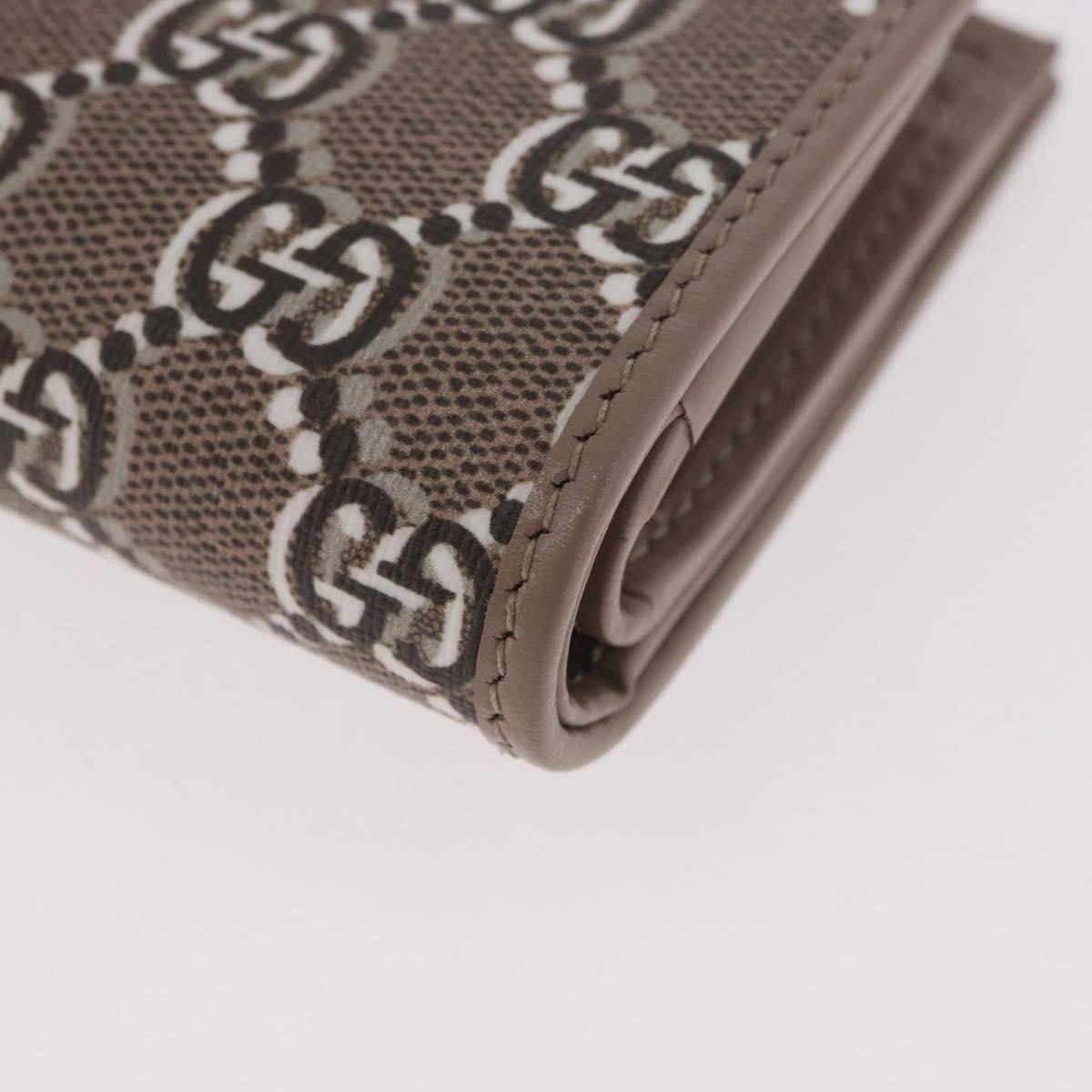 GUCCI GG Supreme Wallet PVC Beige Gold 795060 Auth 186154M