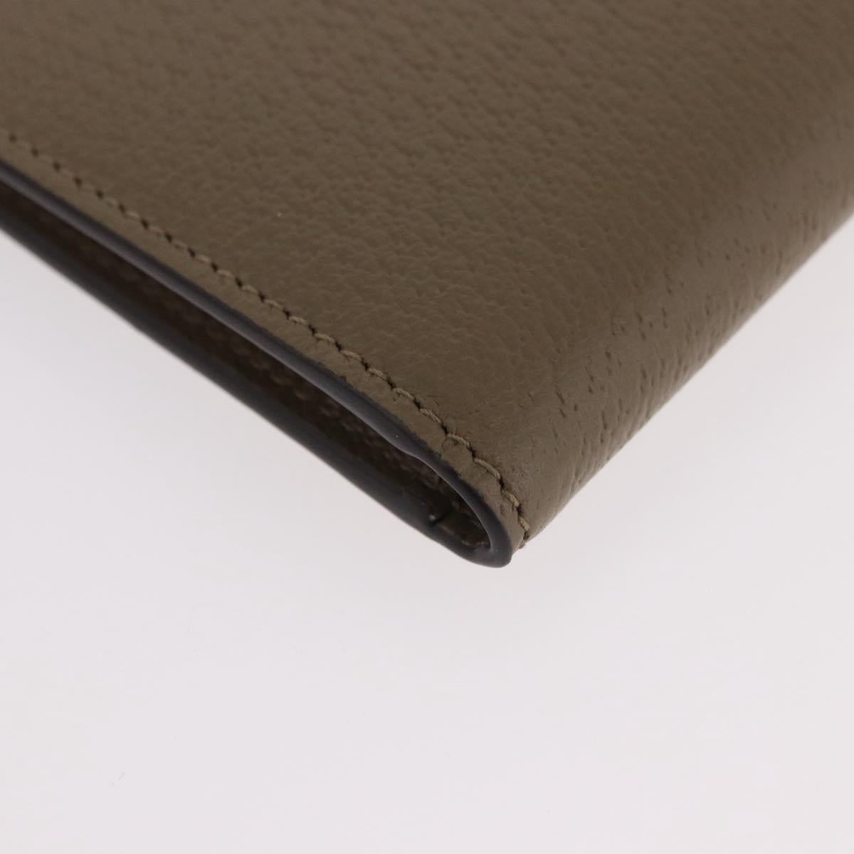 GUCCI GG Marmont Wallet Leather Beige Silver 428726 Auth 186156M