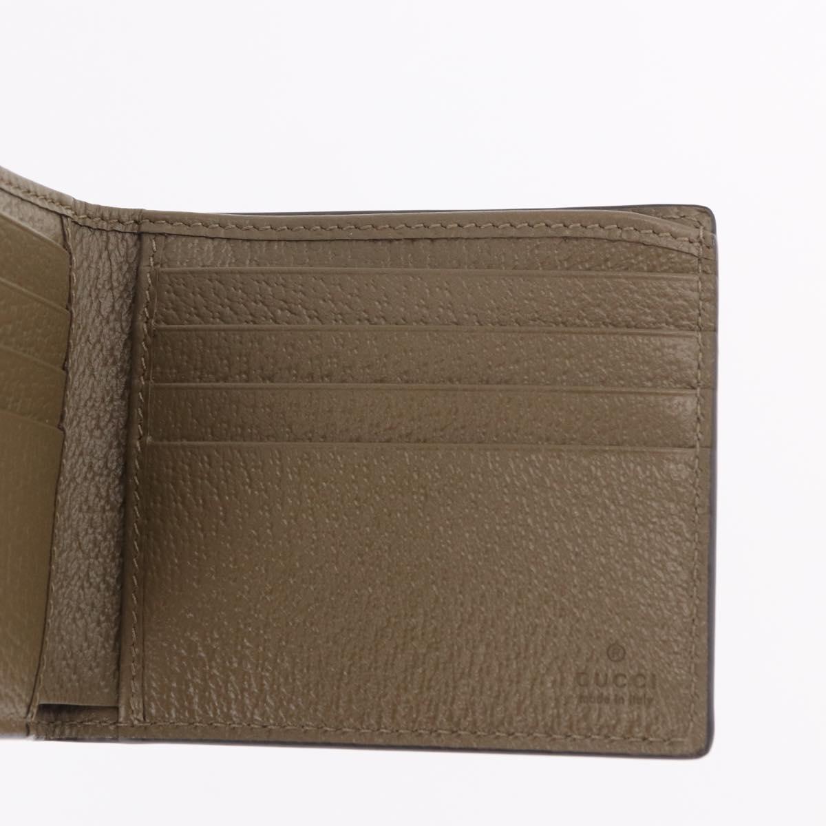 GUCCI GG Marmont Wallet Leather Beige Silver 428726 Auth 186156M
