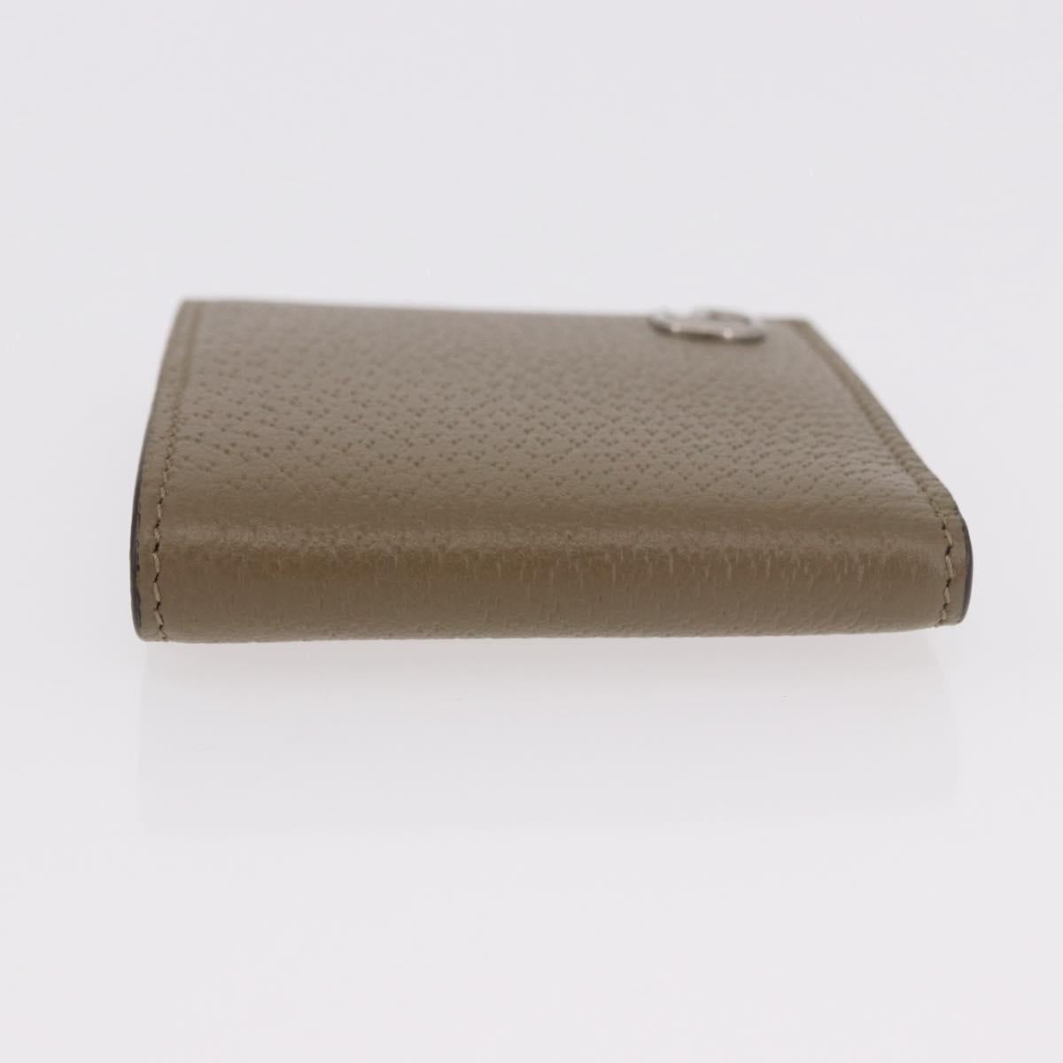 GUCCI GG Marmont Wallet Leather Beige Silver 428726 Auth 186156M