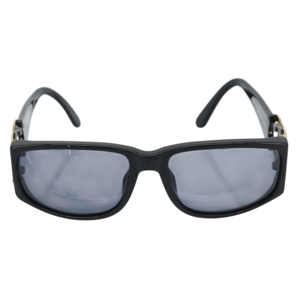 CHANEL COCO Mark Sunglasses plastic Black CC Auth 186158M