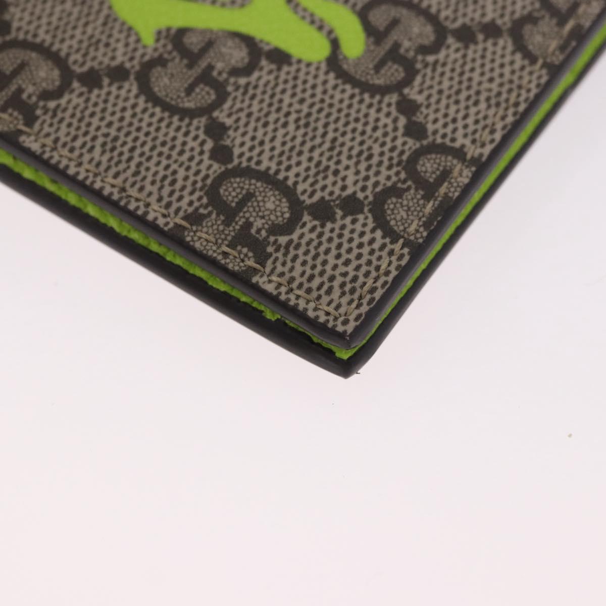 GUCCI GG Supreme Wallet PVC Beige 835323 Auth 186159M