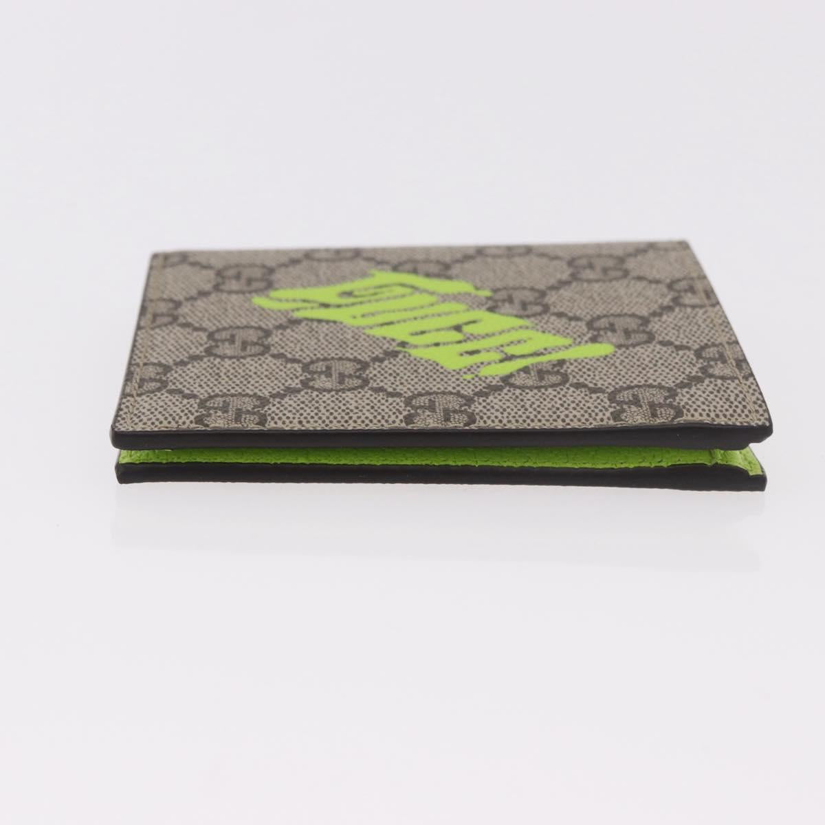 GUCCI GG Supreme Wallet PVC Beige 835323 Auth 186159M