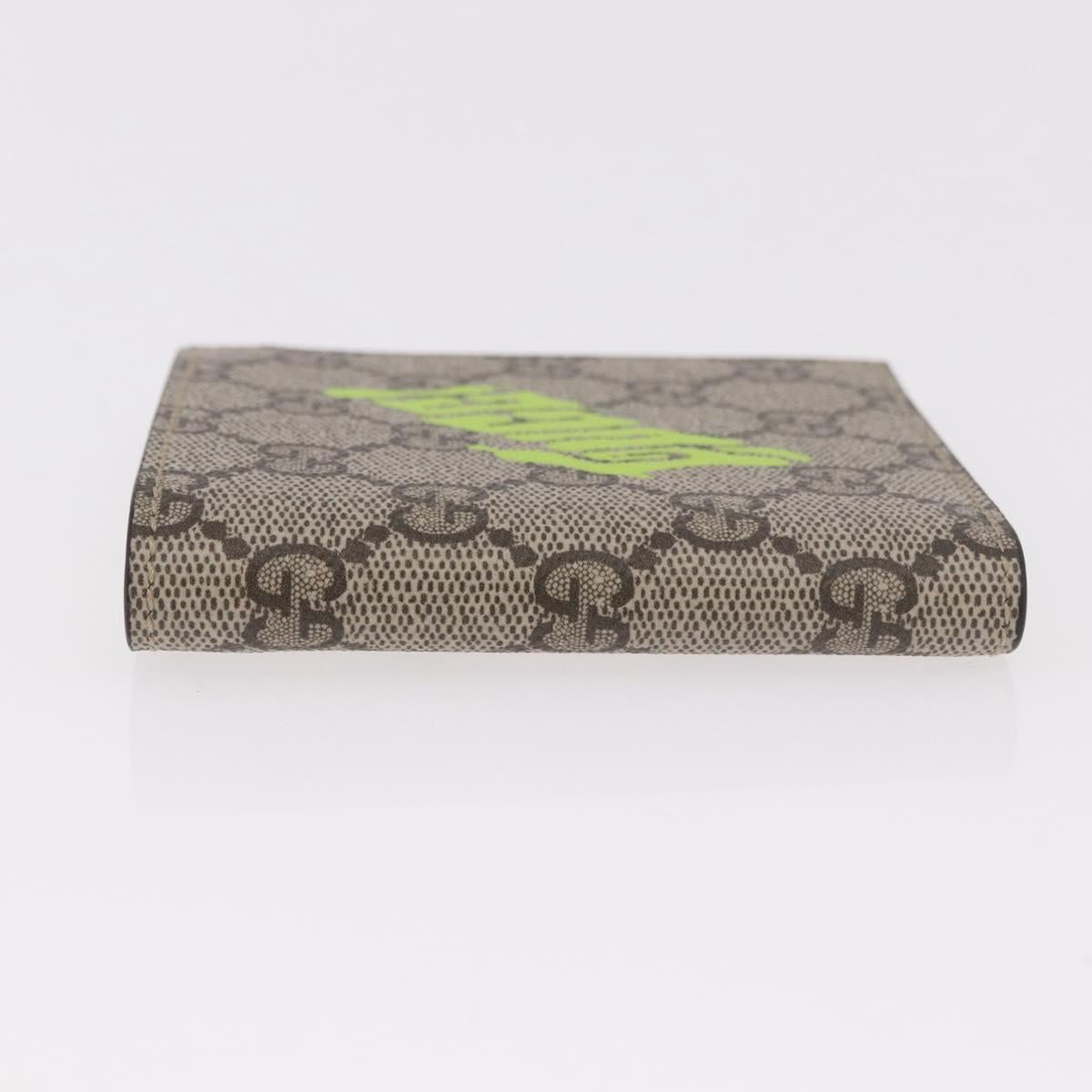 GUCCI GG Supreme Wallet PVC Beige 835323 Auth 186159M