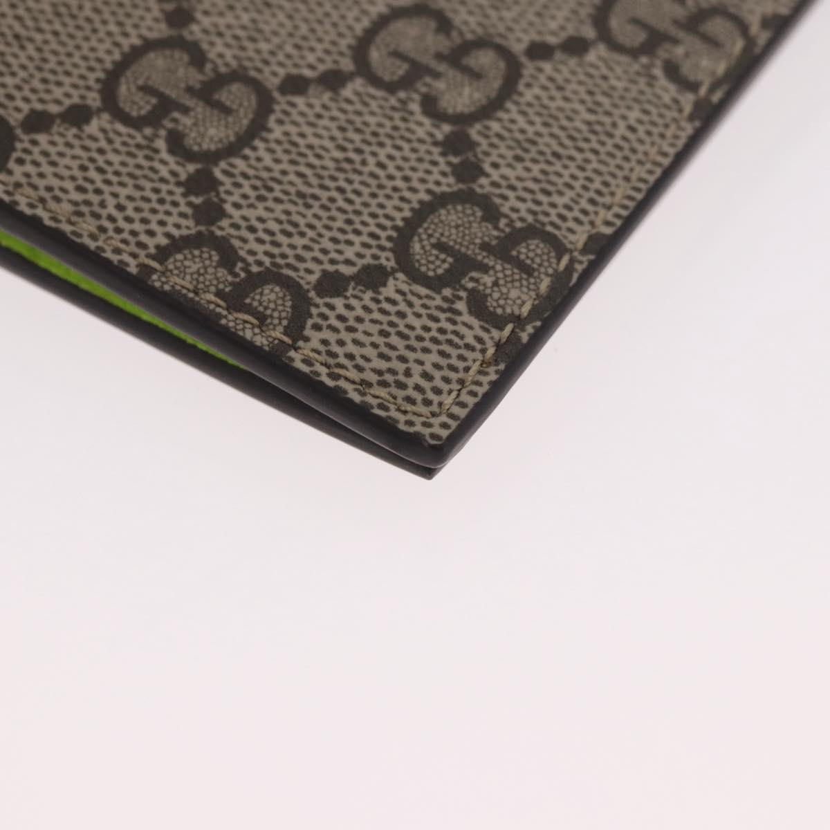 GUCCI GG Supreme Wallet PVC Beige 835323 Auth 186159M