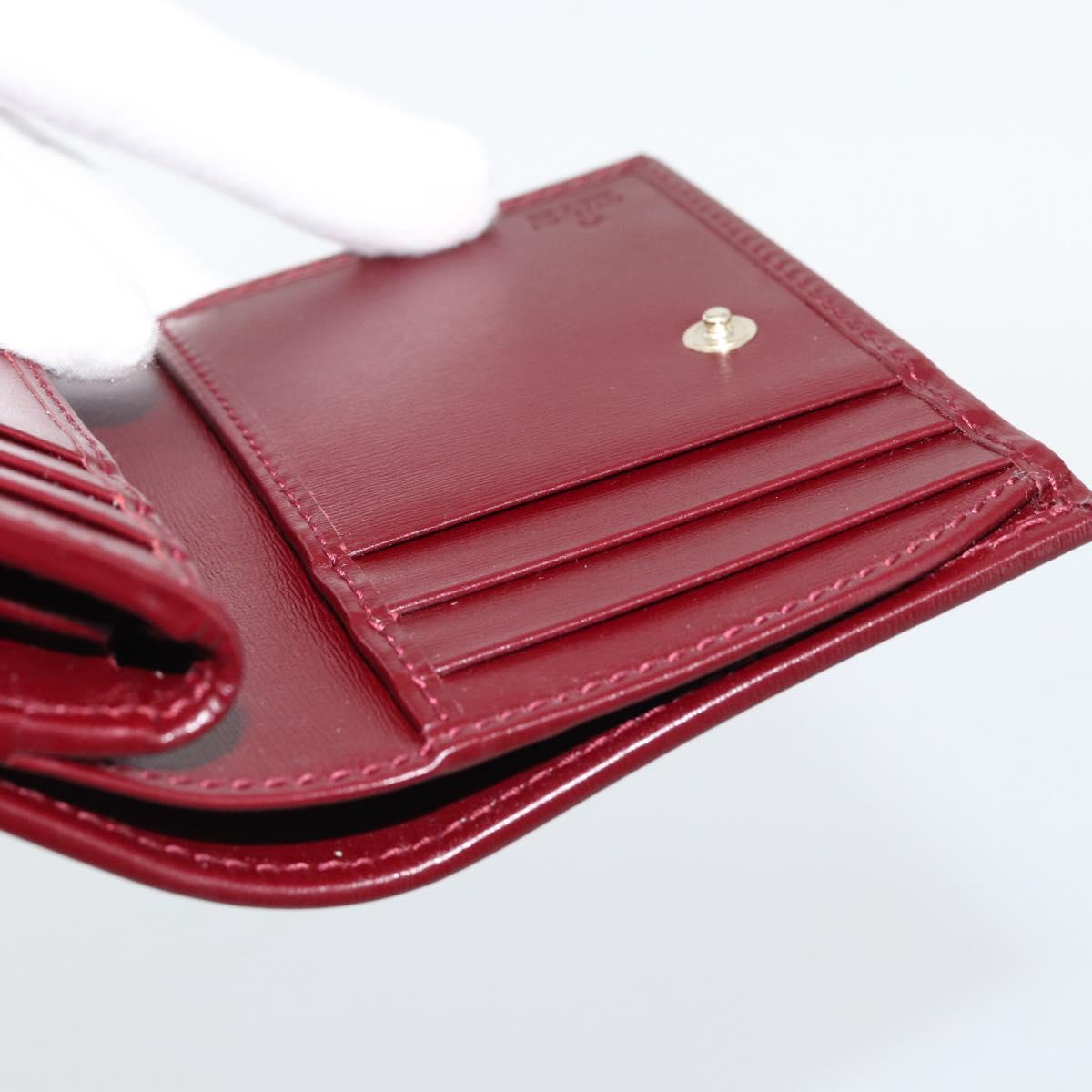 GUCCI GG Supreme Wallet PVC Red Gold 795060 Auth 186161M
