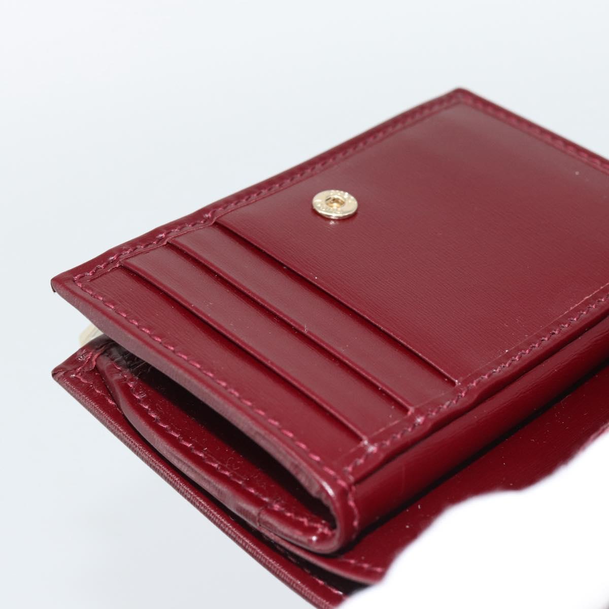GUCCI GG Supreme Wallet PVC Red Gold 795060 Auth 186161M
