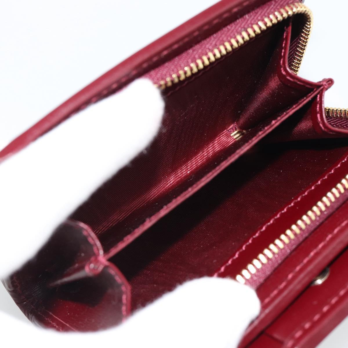 GUCCI GG Supreme Wallet PVC Red Gold 795060 Auth 186161M