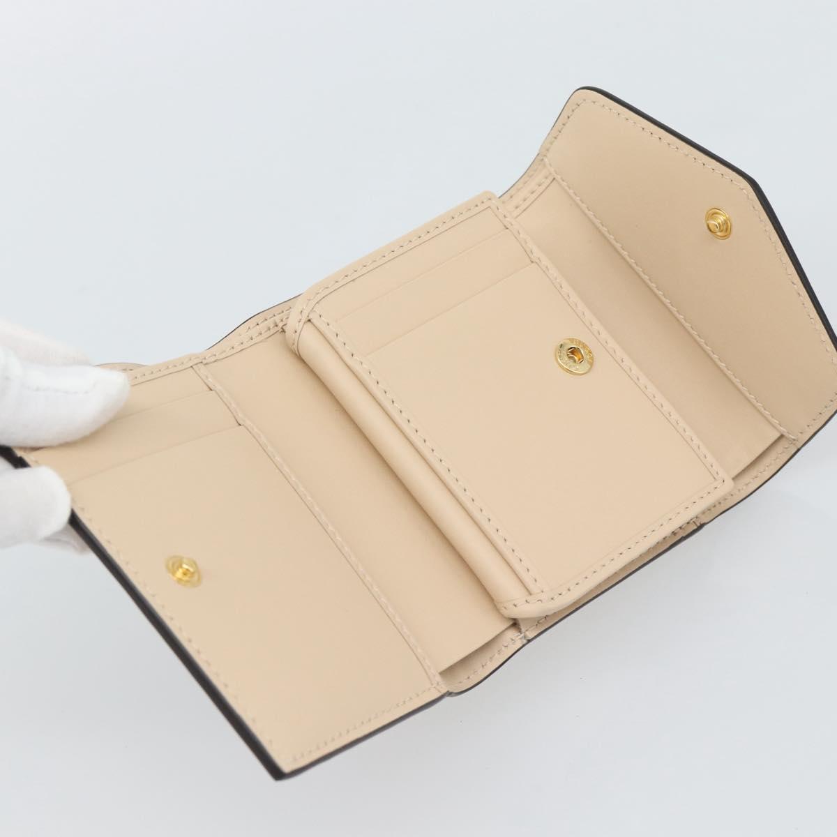 GUCCI GG Canvas Guccissima Wallet Leather Ivory Gold 772793 Auth 186162M