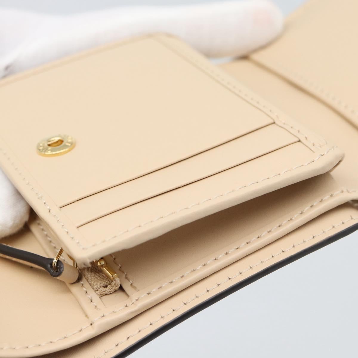 GUCCI GG Canvas Guccissima Wallet Leather Ivory Gold 772793 Auth 186162M