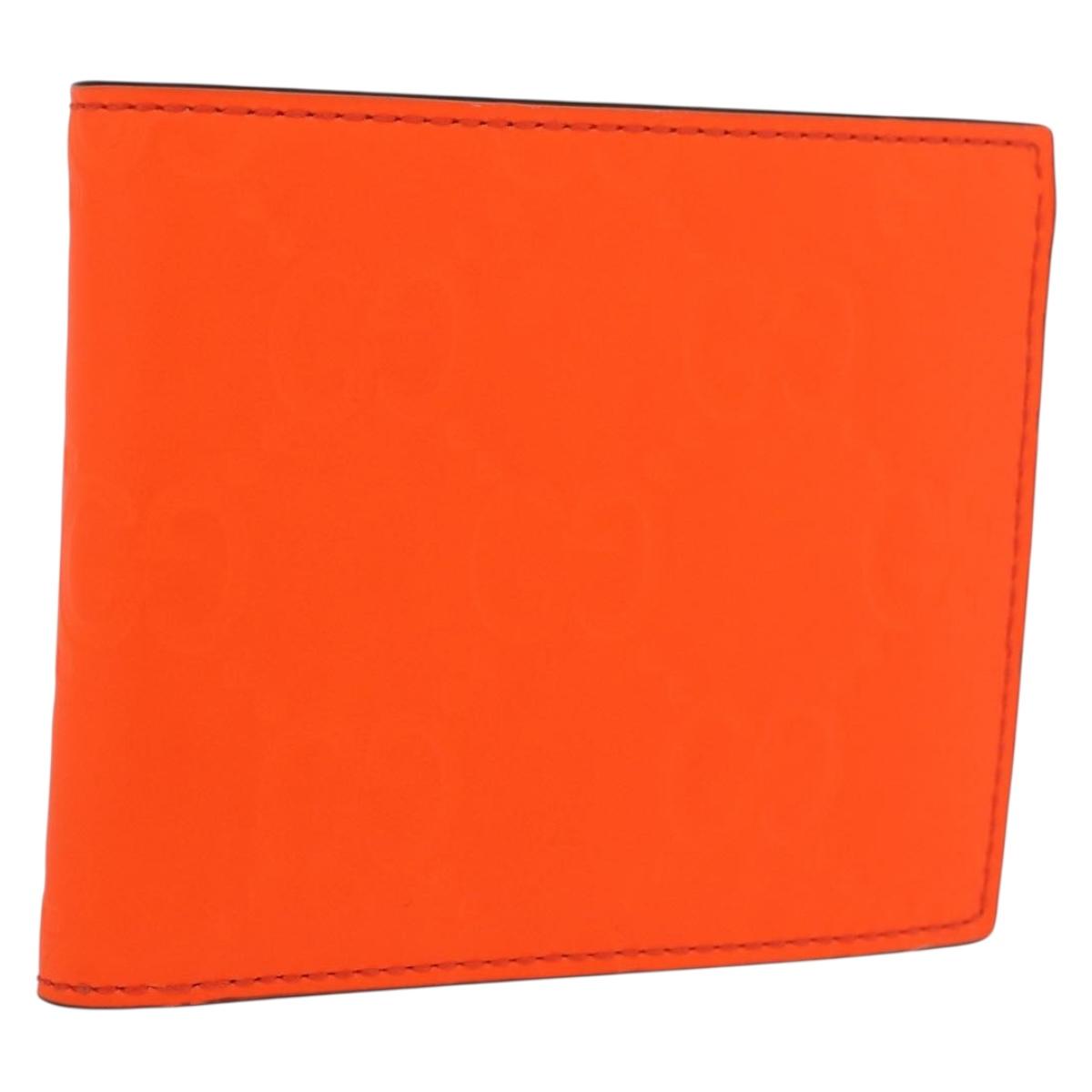 GUCCI GG Canvas Guccissima Wallet Leather Orange 771309 Auth 186167M